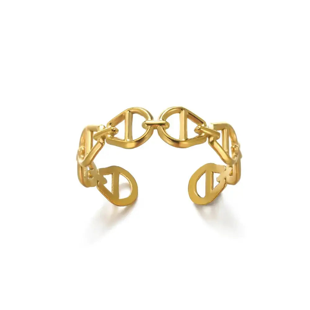 316L Stainless Steel Rings for Women Gold Color Never Fade Luxury Classic Rings Wedding Couple Rings Jewelry Free Shipping